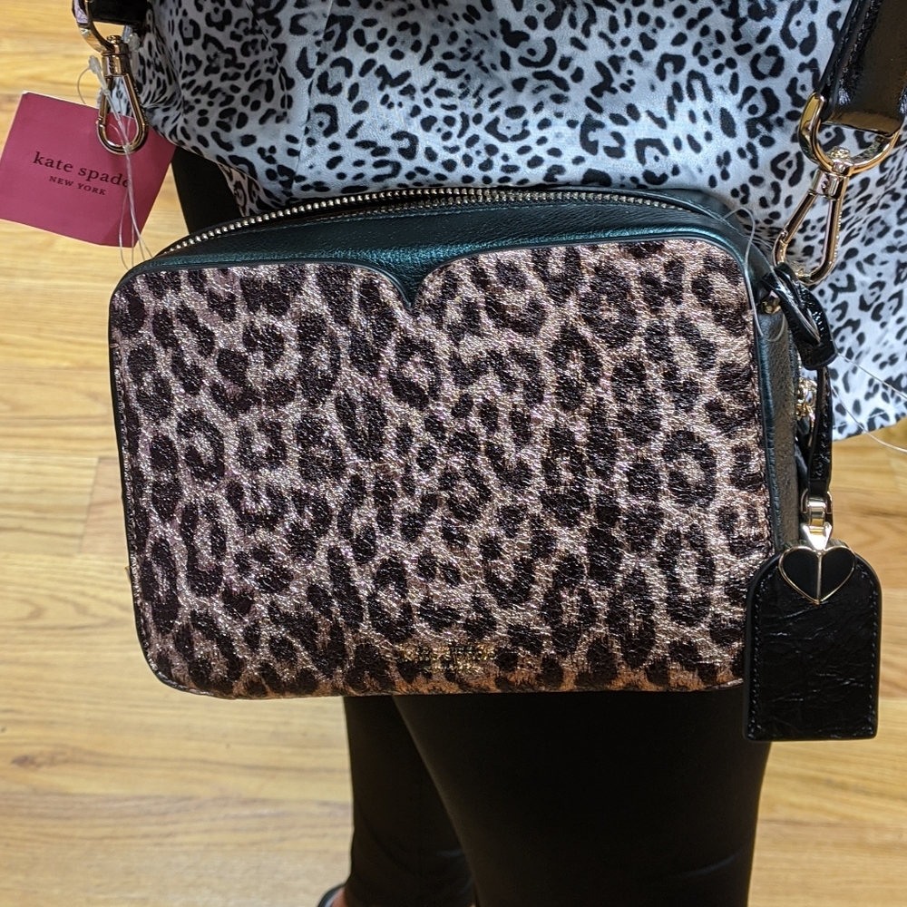 Kate Spade crossbody candid metallic leopard